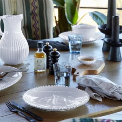 Costa Nova Glassware|Pearl Collection Pitcher 87 oz. in White