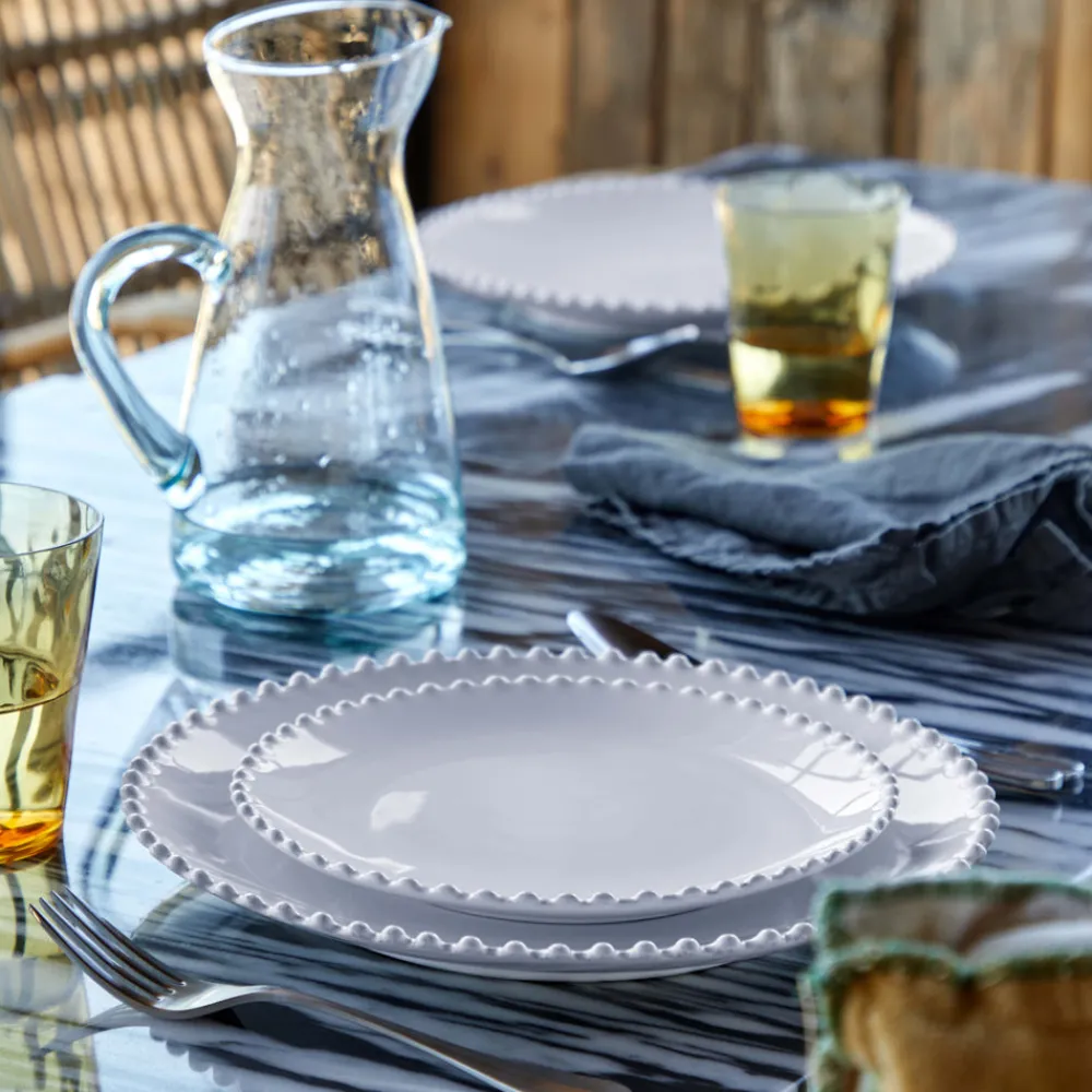 Costa Nova Dinnerware|Pearl Collection Salad Plates in White, Set of 6