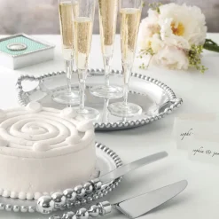 Mariposa Dinnerware|Pearled Oval Platter