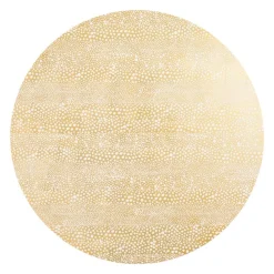 Caspari Place Settings & Linens|Pebble Round Lacquer Placemat in Gold