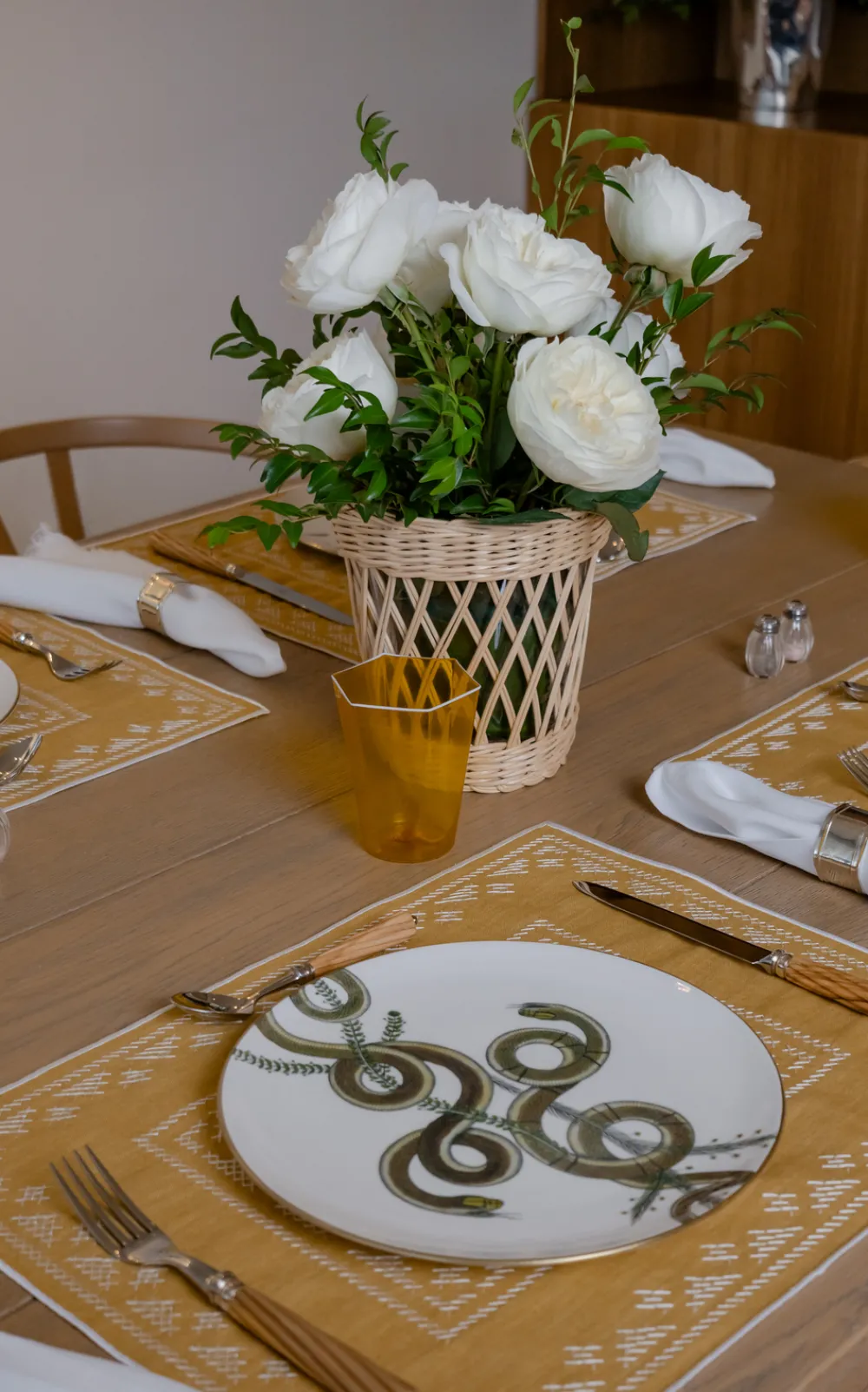 Esencial Hogar Place Settings & Linens|Pedralbes Placemats in Marigold, Set of 4