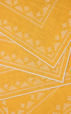 Esencial Hogar Place Settings & Linens|Pedralbes Placemats in Marigold, Set of 4