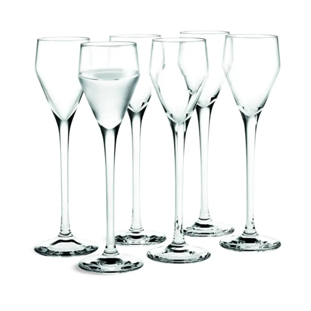 Holmegaard Glassware|Perfection Shot Glass Clear, Set of 6