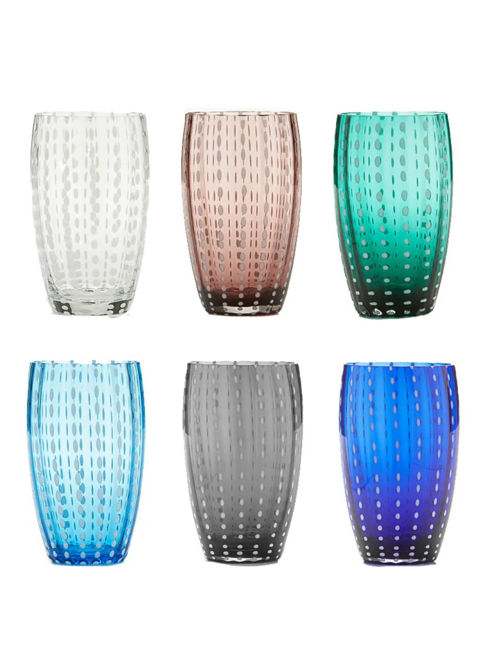 Zafferano Glassware|Perle Beverage Assorted, Set of 6