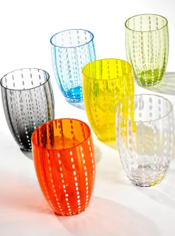 Zafferano Glassware|Perle Tumbler Assorted, Set of 6
