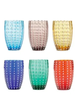 Zafferano Glassware|Perle Tumbler Assorted, Set of 6