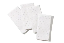 Maria Louise Cottage Place Settings & Linens|Petite Flower Garden Napkins in White, Set of 4