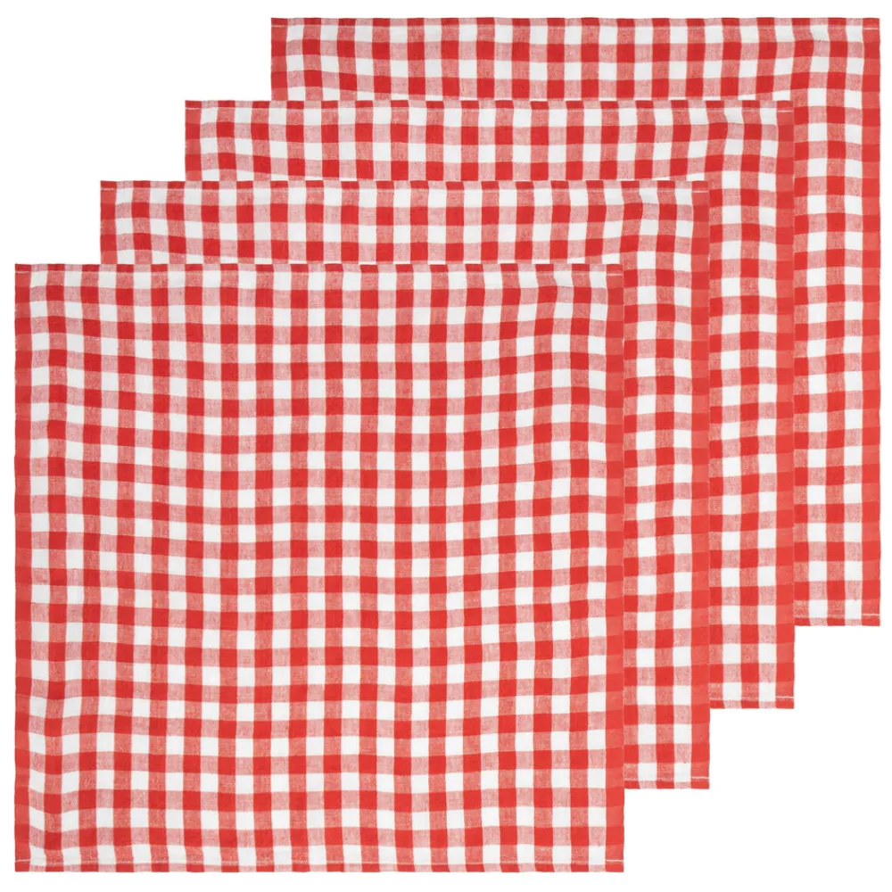 Caravan Place Settings & Linens|Picnic Napkin in Tomato, Set of 4