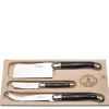 Jean Dubost Laguiole Flatware|3-Piece Cheese Set in Black