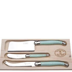 Jean Dubost Laguiole Flatware|3-Piece Cheese Set in Turquoise