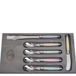 Jean Dubost Laguiole Flatware|6-Piece Coffee & Tea Set