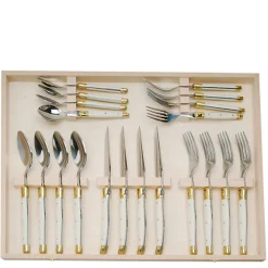 Jean Dubost Laguiole Flatware|20-Piece Flatware Set in Ivory