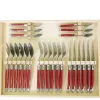 Jean Dubost Laguiole Flatware|24-Piece Flatware Set in Red