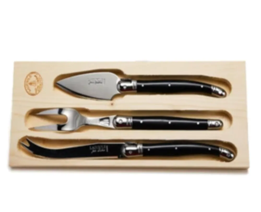 Jean Dubost Laguiole Flatware|3-Piece Parmesan Cheese Set