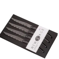 Jean Dubost Laguiole Flatware|4-Piece Steak Knives in New Age Black