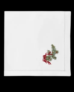 Henry Handwork Place Settings & Linens|Pine Bough Ribbon Napkin