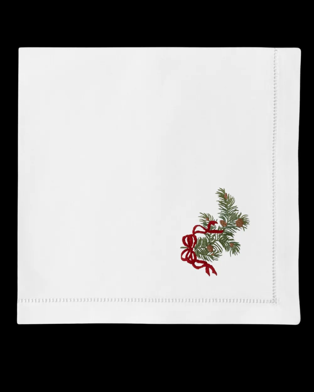 Henry Handwork Place Settings & Linens|Pine Bough Ribbon Napkin
