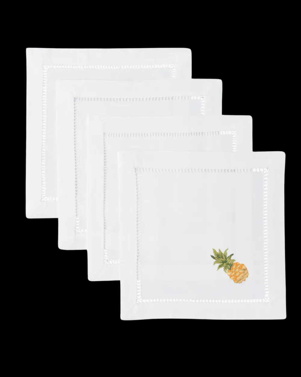 Henry Handwork Place Settings & Linens|Pineapple Modern Cocktail Napkin Set
