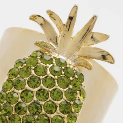 Joanna Buchanan Place Settings & Linens|Pineapple Napkin Rings in Olive, Set of Two