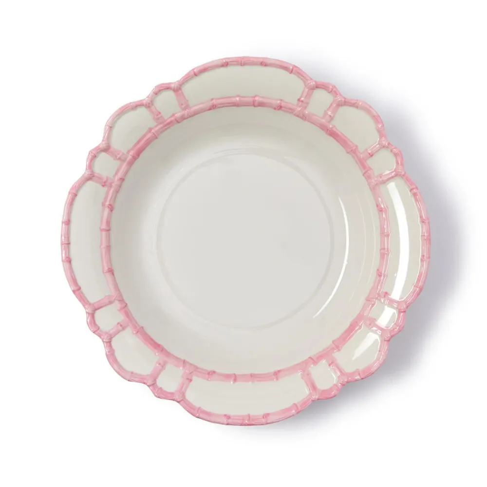 Two's Company Dinnerware|Pink Bamboo Touch Bowl