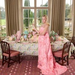 Mrs. Alice Place Settings & Linens|Pink Lady Isabella’s Garden Tablecloth