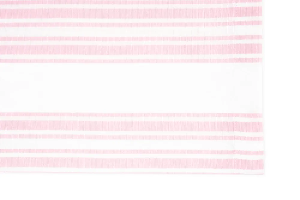 TriChi Design Place Settings & Linens|Pink Stripe Cotton Tablecloth