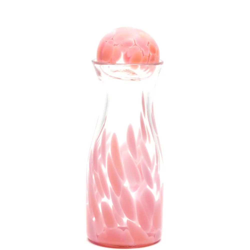 Paul Arnhold Glass Glassware|Pink Transparent Spotted Carafe