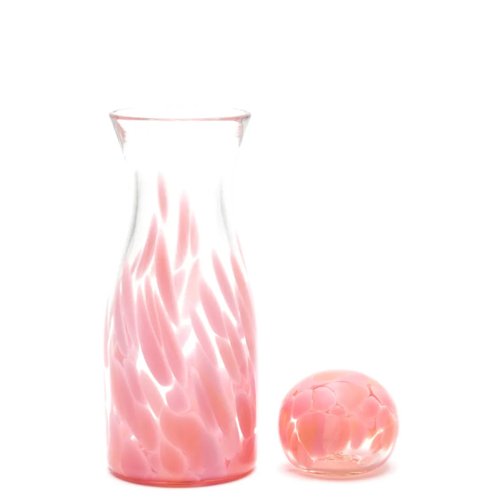 Paul Arnhold Glass Glassware|Pink Transparent Spotted Carafe