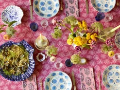 Carolina Irving and Daughters Place Settings & Linens|Pink Tulip Tablecloth