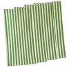 Caskata Place Settings & Linens|Pinstripe Dinner Napkins in Green, Set of 4