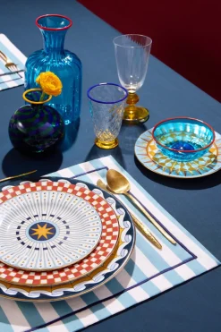 La DoubleJ Place Settings & Linens|Placemat in Riviera Celeste Sky Blue, Set of 2