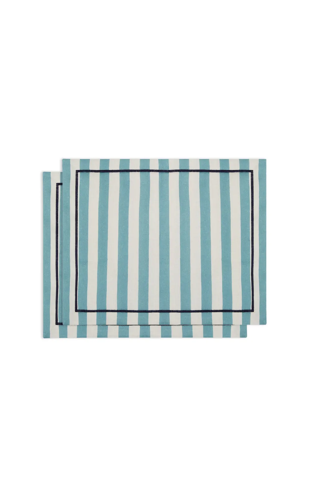 La DoubleJ Place Settings & Linens|Placemat in Riviera Celeste Sky Blue, Set of 2