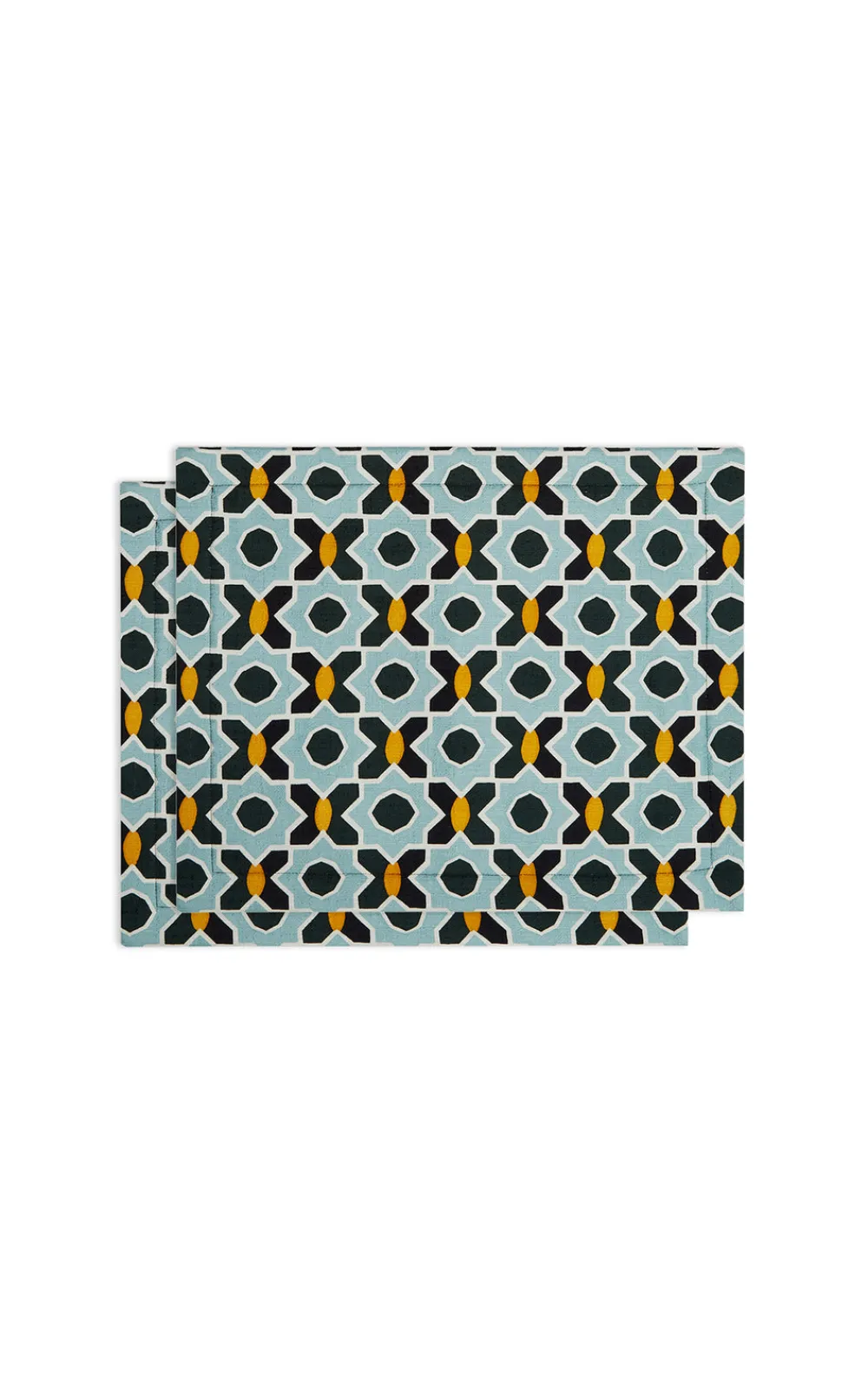 La DoubleJ Place Settings & Linens|Placemats in Plaza Small Light Blue, Set of 2