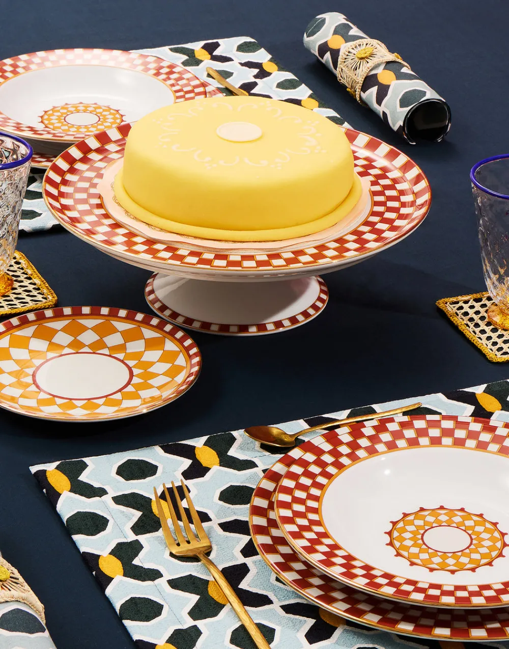 La DoubleJ Place Settings & Linens|Placemats in Plaza Small Light Blue, Set of 2