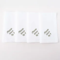 No Reservations Place Settings & Linens|Please Leave by 9 Dinner Napkins, Set of 12