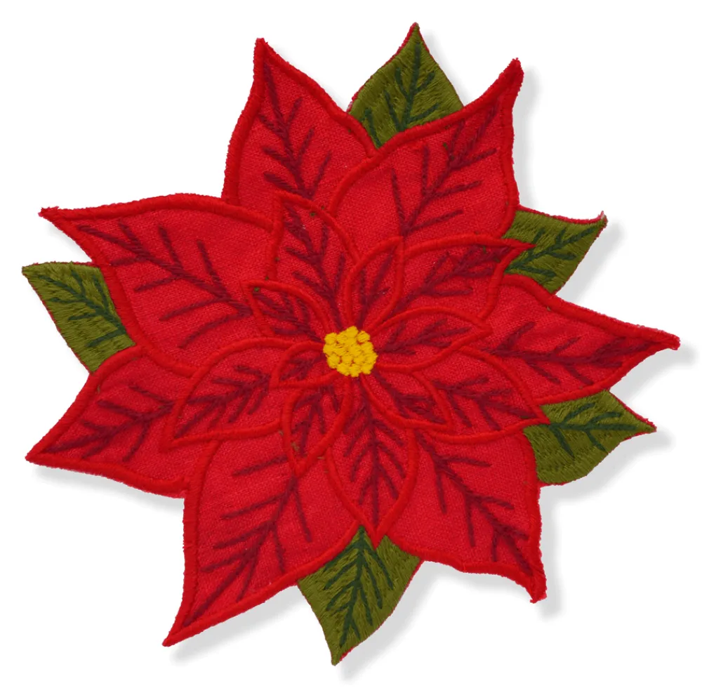 Chefanie Place Settings & Linens|Poinsettia Cocktail Napkins, Set of 4