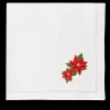 Henry Handwork Place Settings & Linens|Poinsettias Napkin