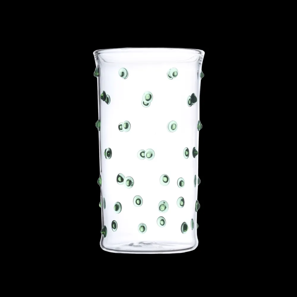 Issy Granger Glassware|Pom Highball Glass in Green