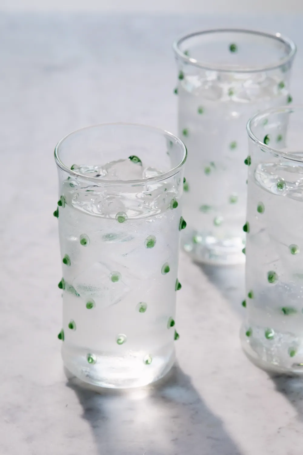 Issy Granger Glassware|Pom Highball Glass in Green