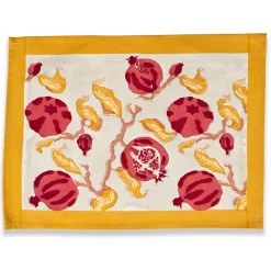 Couleur Nature Place Settings & Linens|Pomegranate Yellow & Red Mats, Set of 6