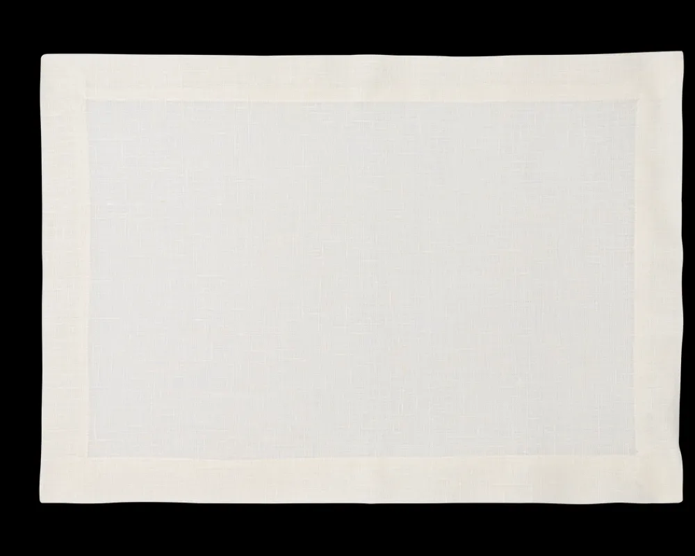 Henry Handwork Place Settings & Linens|Prism Oyster Placemat in Linen