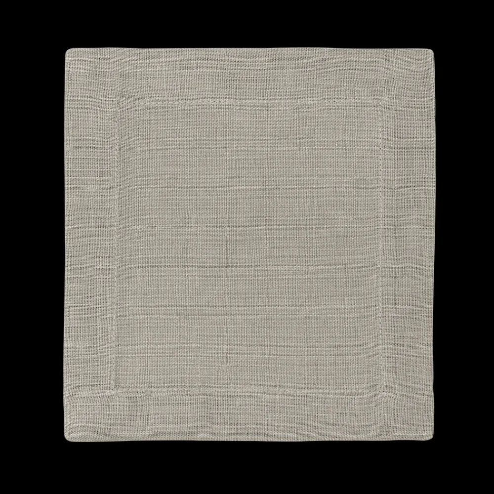 Henry Handwork Place Settings & Linens|Prism Sand Cocktail Napkin in Linen
