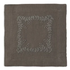 Henry Handwork Place Settings & Linens|Prism Vine Linen Square Cocktail Napkins