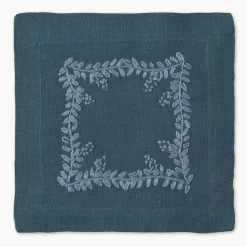 Henry Handwork Place Settings & Linens|Prism Vine Linen Square Cocktail Napkins