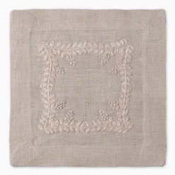 Henry Handwork Place Settings & Linens|Prism Vine Linen Square Cocktail Napkins