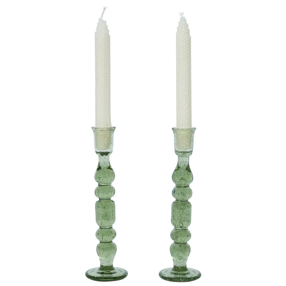 Juliska Candles|Provence 9" Candlestick, Set of 2 in Basil