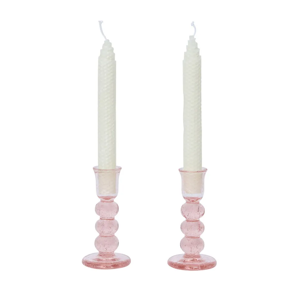 Juliska Candles|Provence 5" Candlestick, Set of 2 in Blush