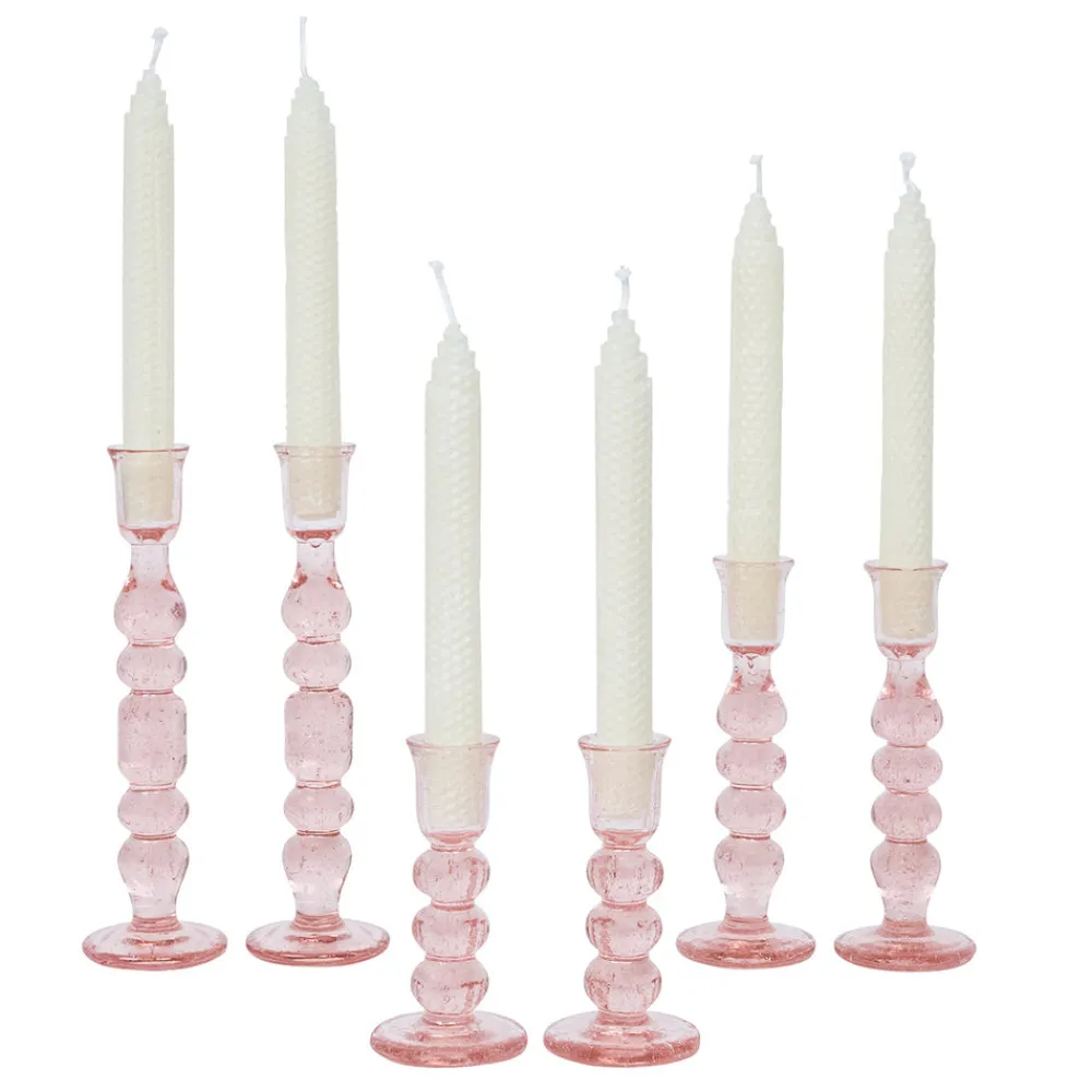 Juliska Candles|Provence 5" Candlestick, Set of 2 in Blush