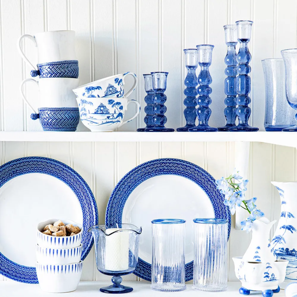 Juliska Candles|Provence 9" Candlestick, Set of 2 in Chambray