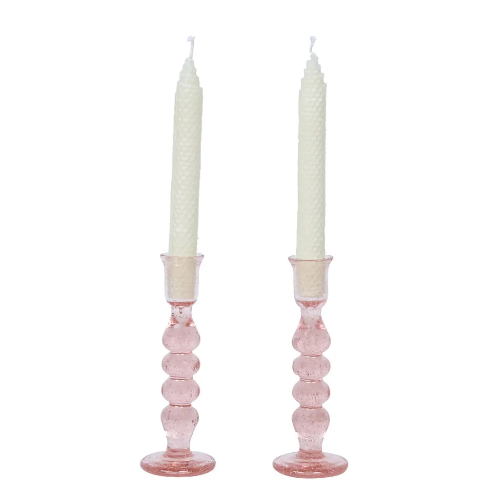 Juliska Candles|Provence 7" Candlestick, Set of 2 in Blush